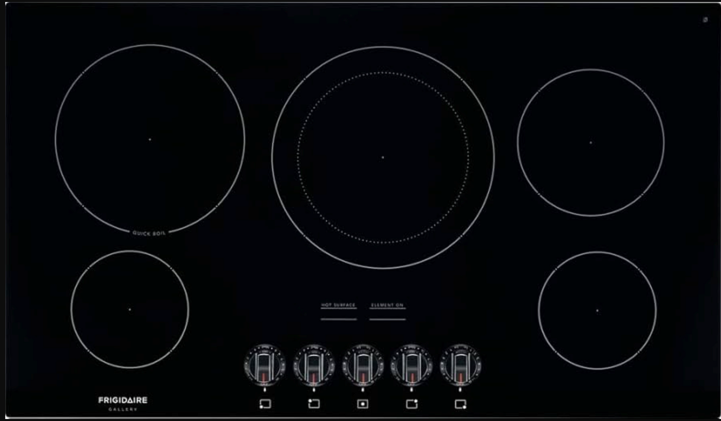 Frigidare Cooktop Eléctrico 36" Vidrio Cerámico, Fgec3648ub Negro